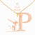 P Gold Necklace