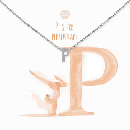 P Silver Necklace