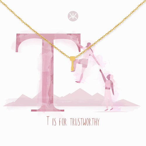 T Gold Necklace