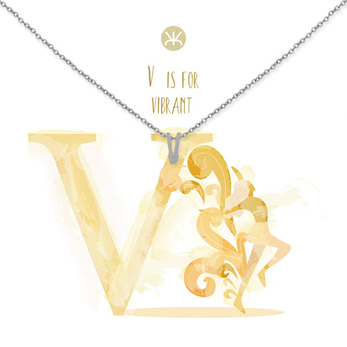 V Silver Necklace