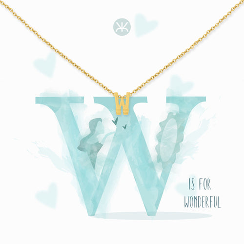 W Gold Necklace