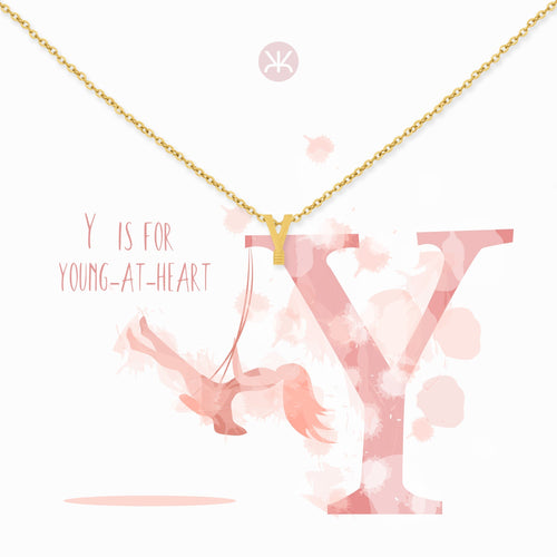 Y Gold Necklace