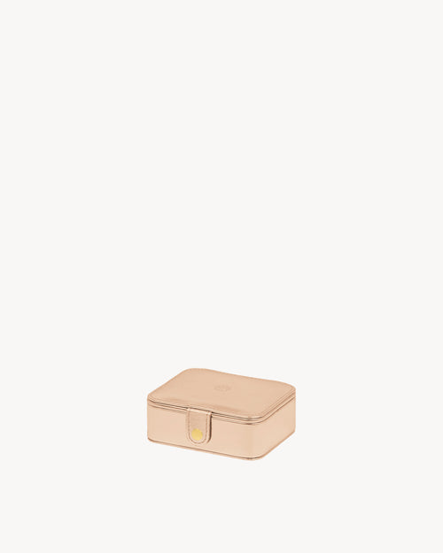 Dainty Rose Gold Metallic Jewellery Box