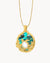 May Friendship Timeless Pearl Turtle Halo Pendant Set