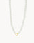 Short Timeless Pearl Charm Chain, Gold