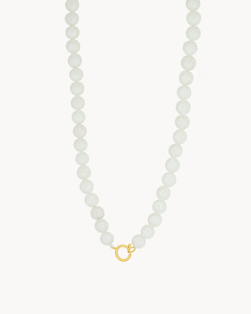 Short Timeless Pearl Charm Chain, Gold