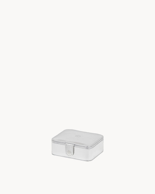 Dainty Silver Metallic Jewellery Box