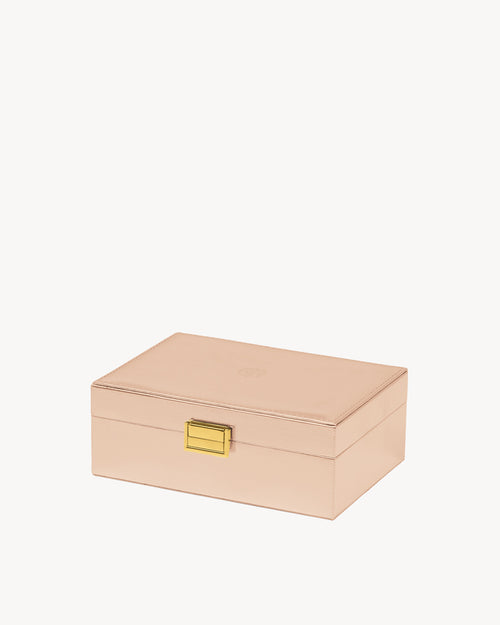 Rose Gold Metallic Jewellery Box