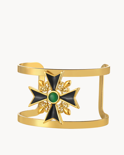 Confidence Emerald Cat Eye Statement Bangle