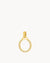 Dainty Starlight Circle Halo Pendant, Gold