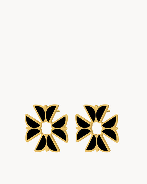 Black Kavallieri Mvintage Stud Earrings