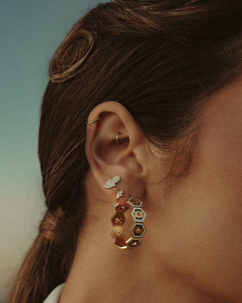 Evil Eye Gardjola Statement Hoop Earrings