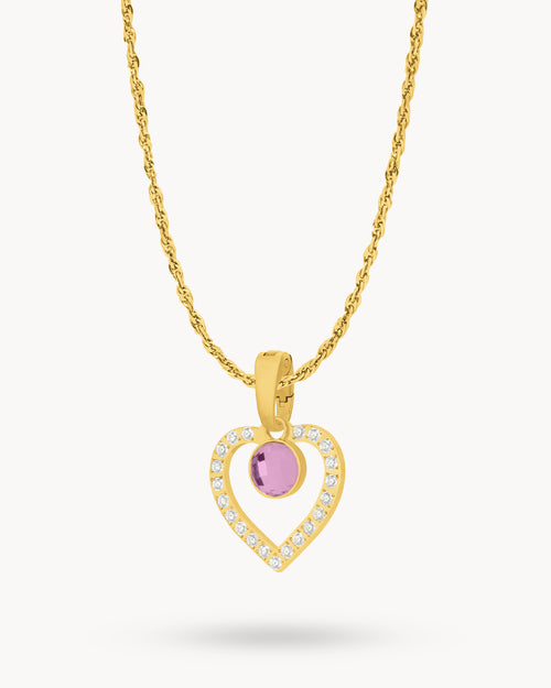 February Heart Ħabbata Starlight Necklace Set