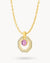 February Birthstone Octagon Habbata Statement Starlight Halo Necklace Set
