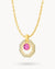 July Birthstone Octagon Habbata Statement Starlight Halo Necklace Set