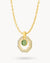 August Birthstone Octagon Habbata Statement Starlight Halo Necklace Set