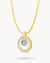 December Birthstone Octagon Habbata Statement Starlight Halo Necklace Set