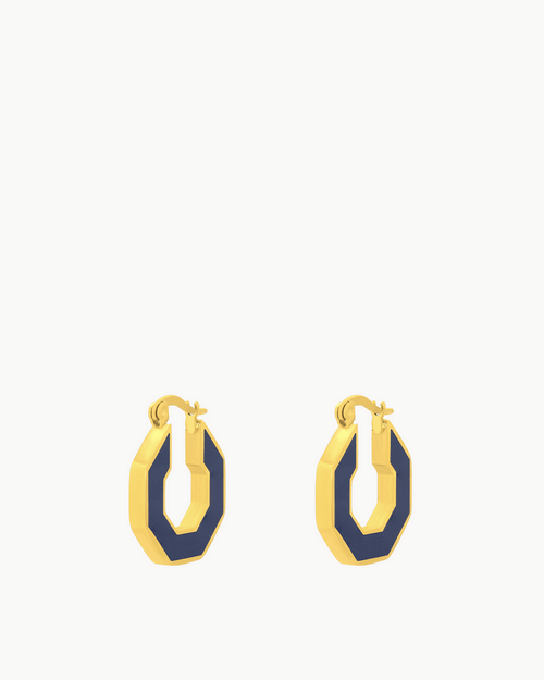 Octagon Habbata White and Blue Reversible Hoops