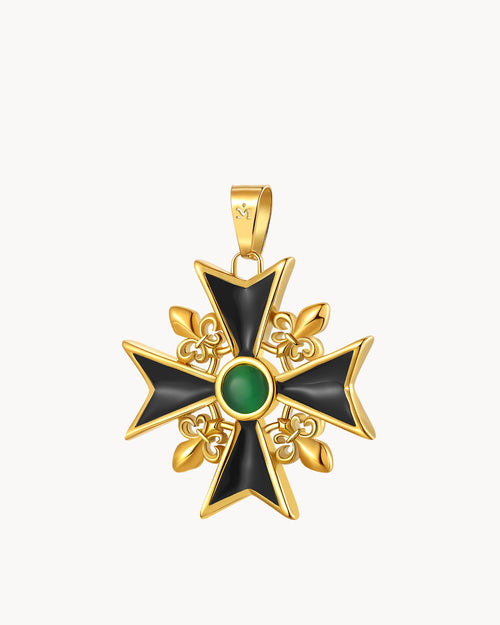 Confidence Emerald Cat Eye Statement Kavallier Pendant