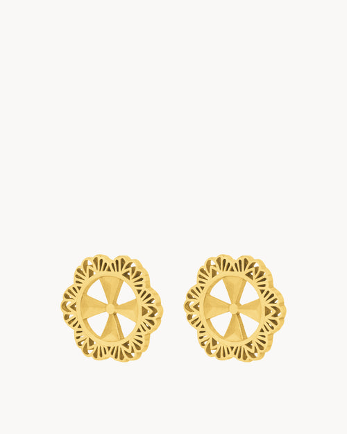 Kavallier Stud Earrings, Gold