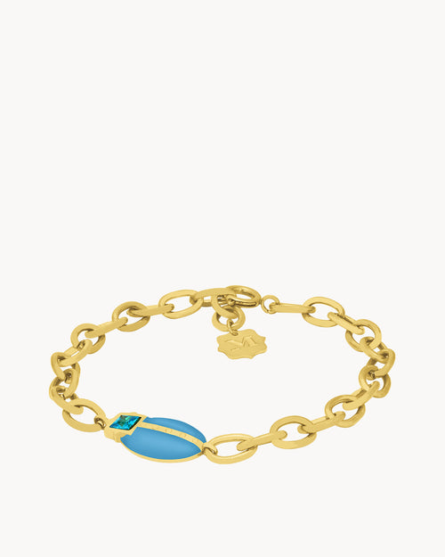 Serenity Blue Lovebug Charm Bracelet
