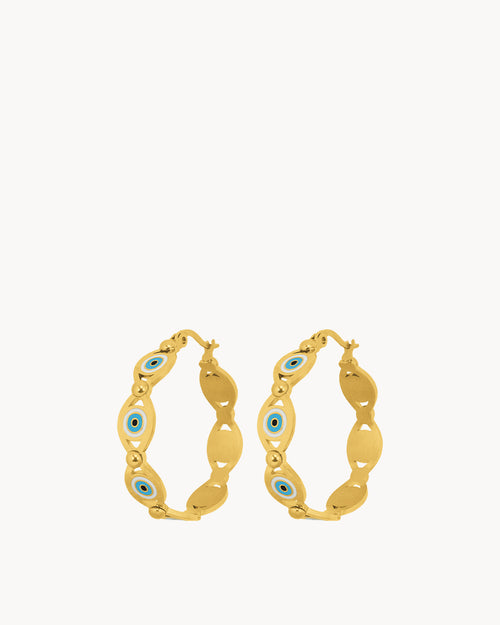 Luzzu Eye Statement Hoop Earrings