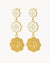 White Two Mils Munita Dangling Earrings