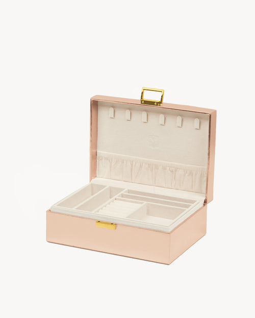 Rose Gold Metallic Jewellery Box