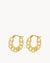 Hollow Link Heart Hoops