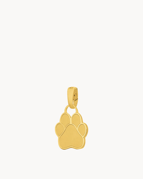 Pet's Friend Engravable Paw Pendant, Gold