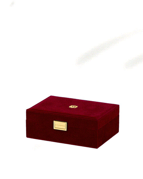 Burgundy Velvet Jewellery Box