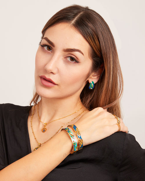 Peacock Feathers Bangle