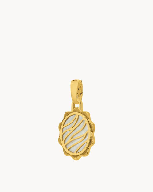 Protection Wave Pendant, Gold