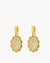Protection Wave Pendant, Gold Earring Pendants