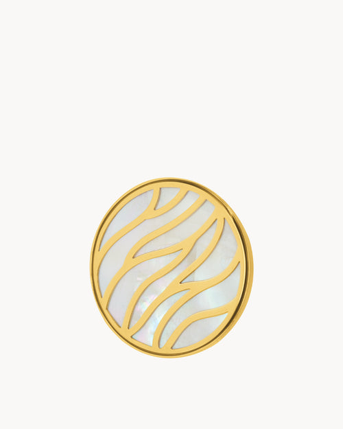Protection Wave Twist Coin, Gold