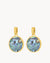 Dainty Fearlessness Abalone Statement Pendant, Gold Earring Pendants