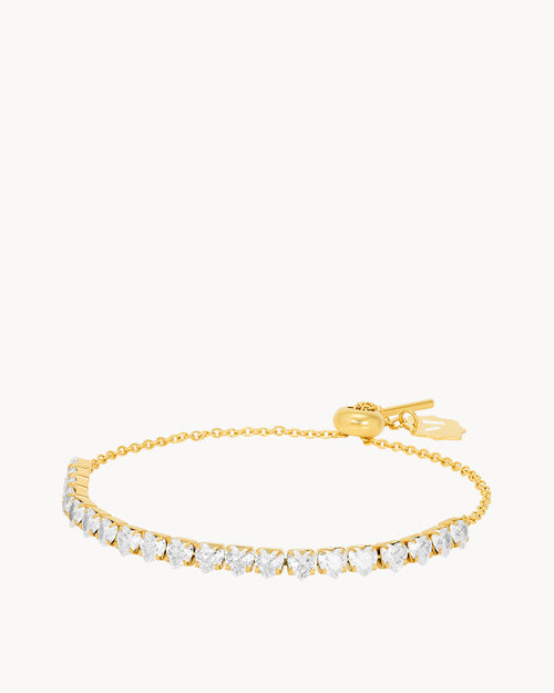 White Heart Starlight Adjustable Bracelet