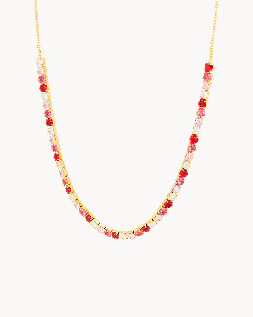 Pink Blush Heart Starlight Adjustable Choker