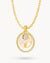 October Birth Flower Halo Birthstone Necklace Set