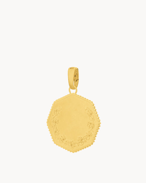 Twenty Five Cents Munita Engravable Pendant, Gold