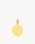 Medium Disc Engravable Pendant, Gold