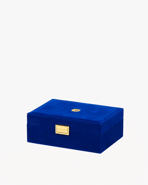 Blue Velvet Jewellery Box