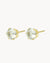 Zirconia Stud Earrings, Gold