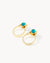 May Birthstone Friendship Classic Ħabbata Earring Set, Gold