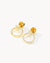 November Birthstone Happiness Maltese Cross  Ħabbata Earring Set, Gold