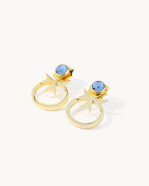December Birthstone Uniqueness Maltese Cross  Ħabbata Earring Set, Gold