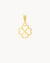 Lucky Clover Pendant, Gold