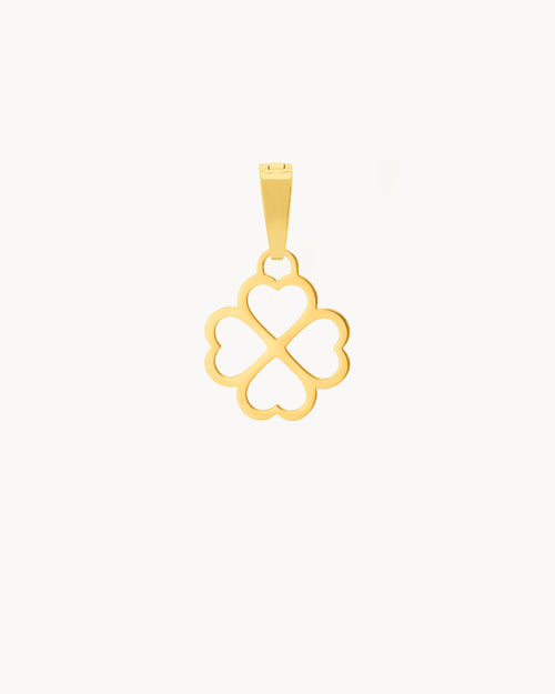 Lucky Clover Pendant, Gold