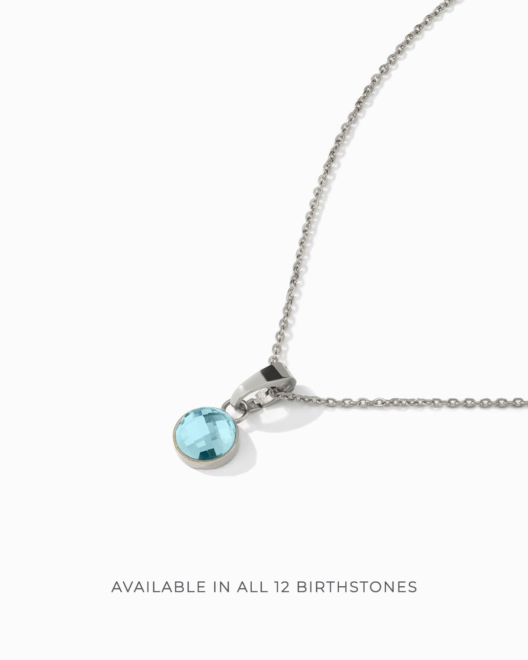   Dainty Signature Birthstone Necklace Set, Silver