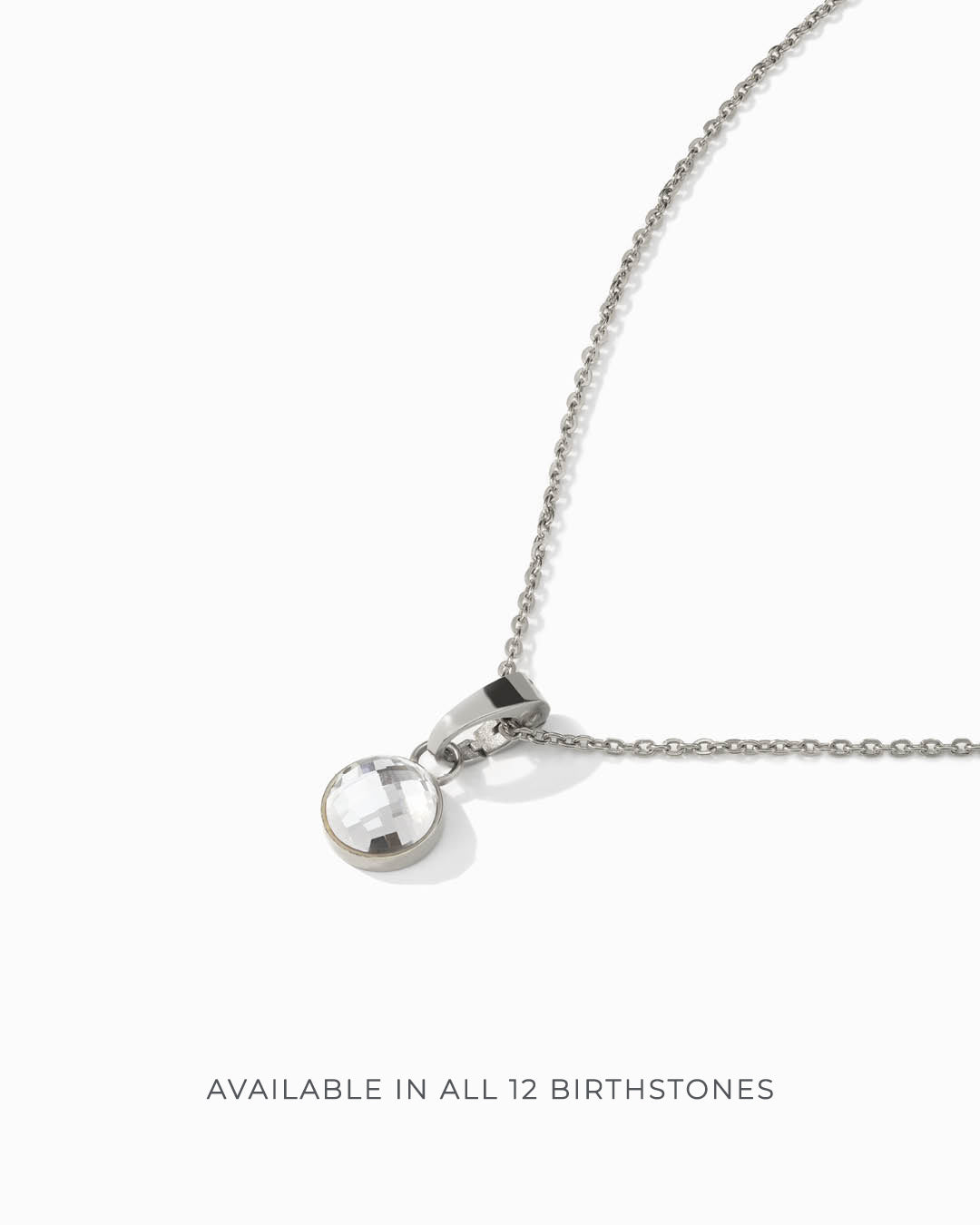   Dainty Signature Birthstone Necklace Set, Silver